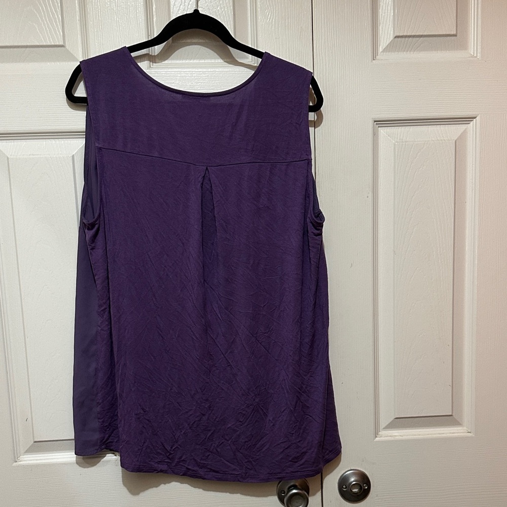 Papermoon Deep Purple Sleeveless Blouse - Picture 3 of 3